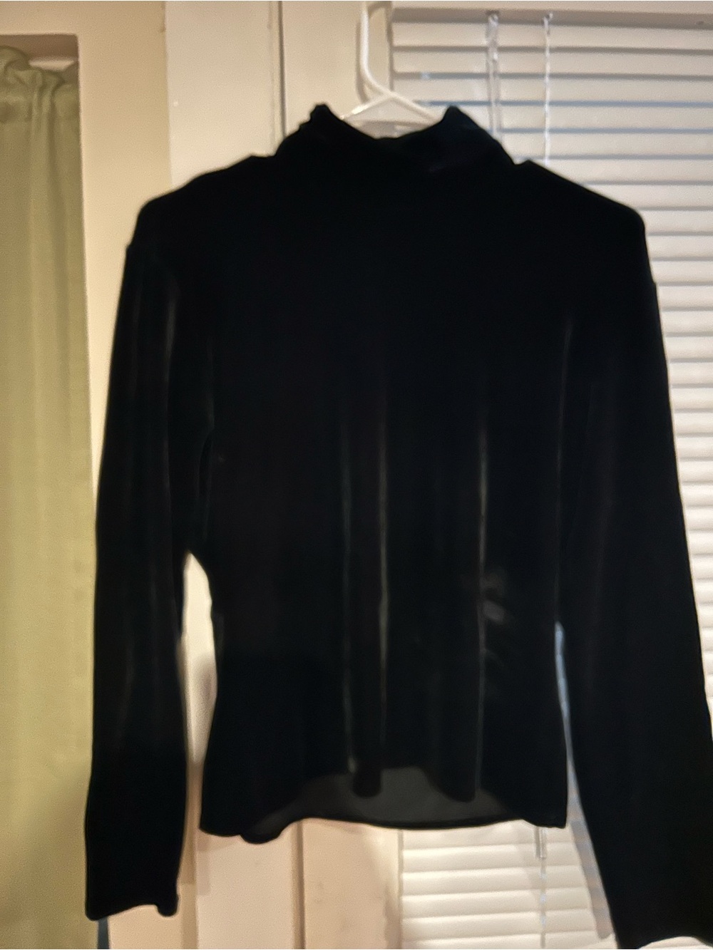Banana Republic Black Velvet Turtleneck Sweater
